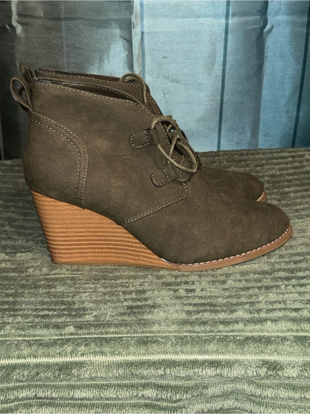 Nautica  Lace-Up Wedge Ankle Boots